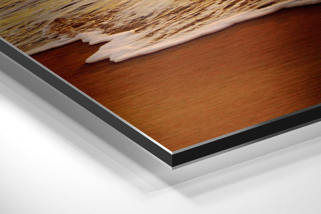 Sunset at the Beach Brushed Aluminium Dibond Wall Art