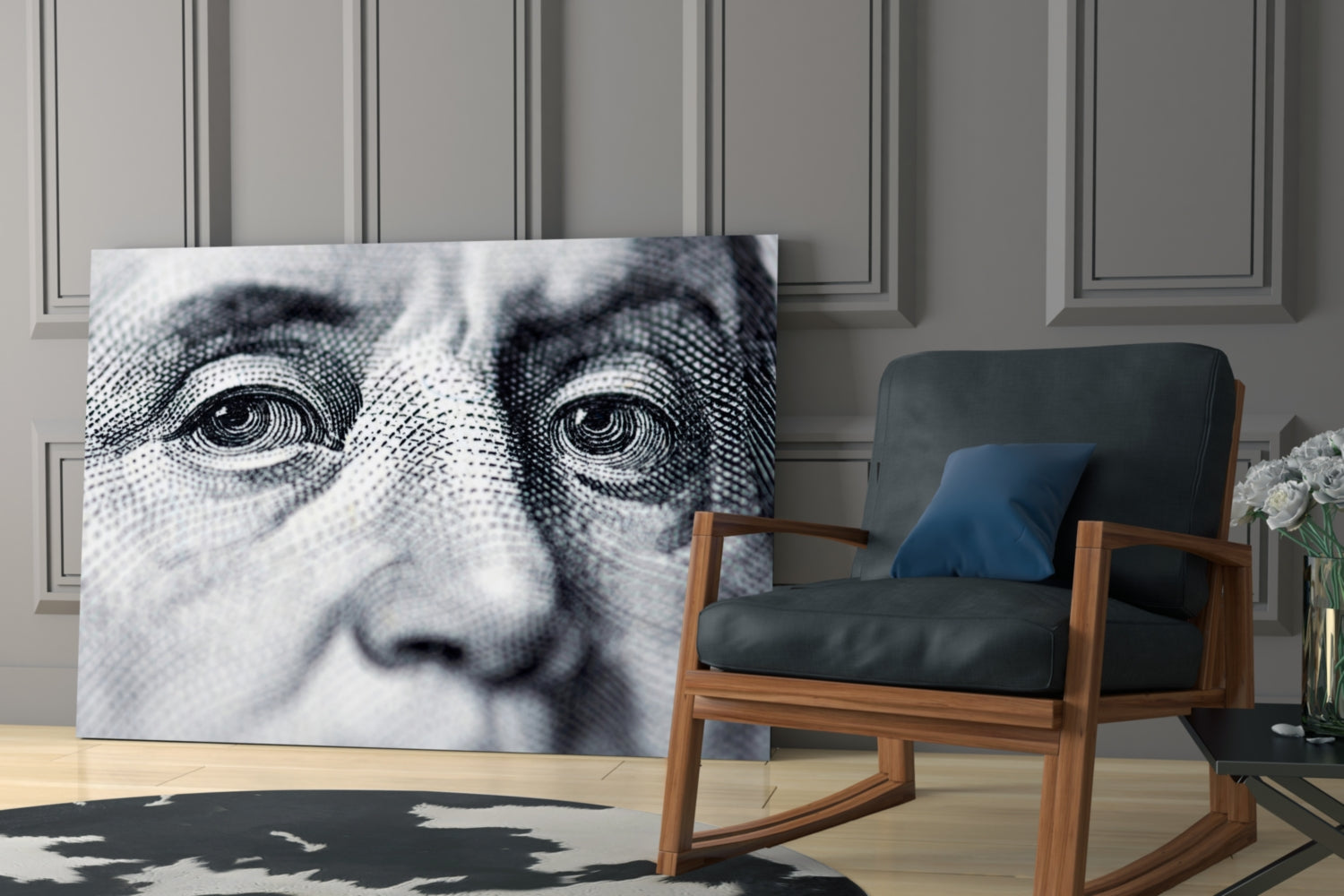 Benjamin Franklin Glass Wall Art