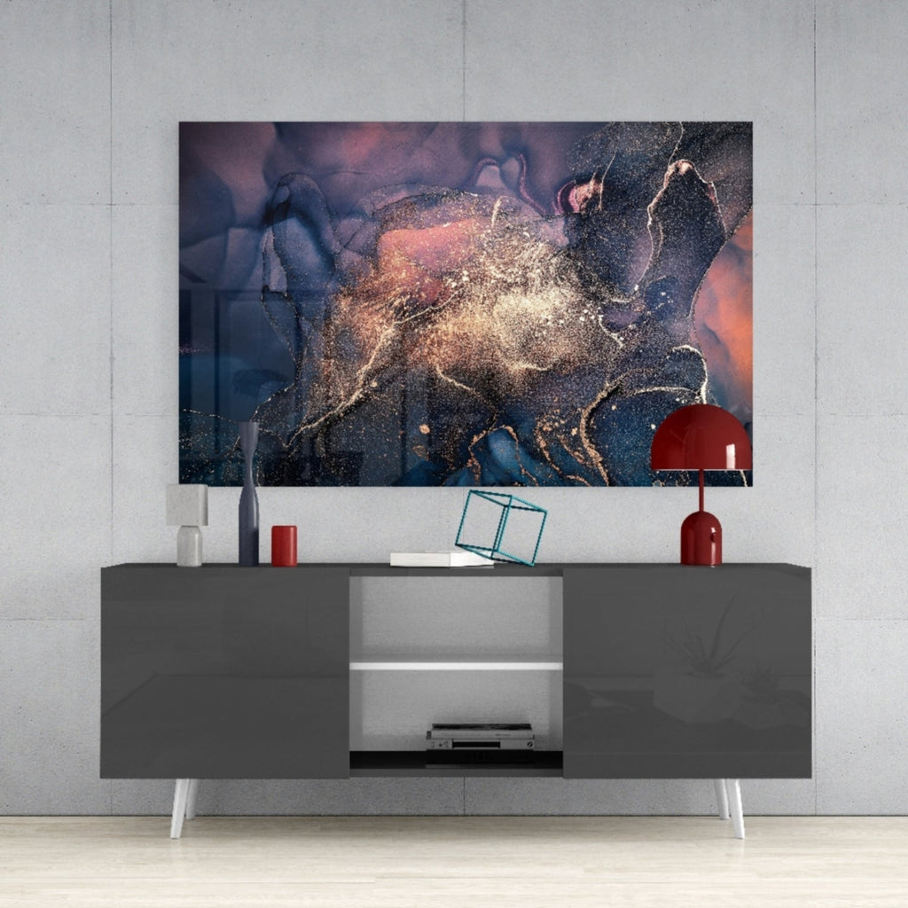 Abstract Depth Glass Wall Art