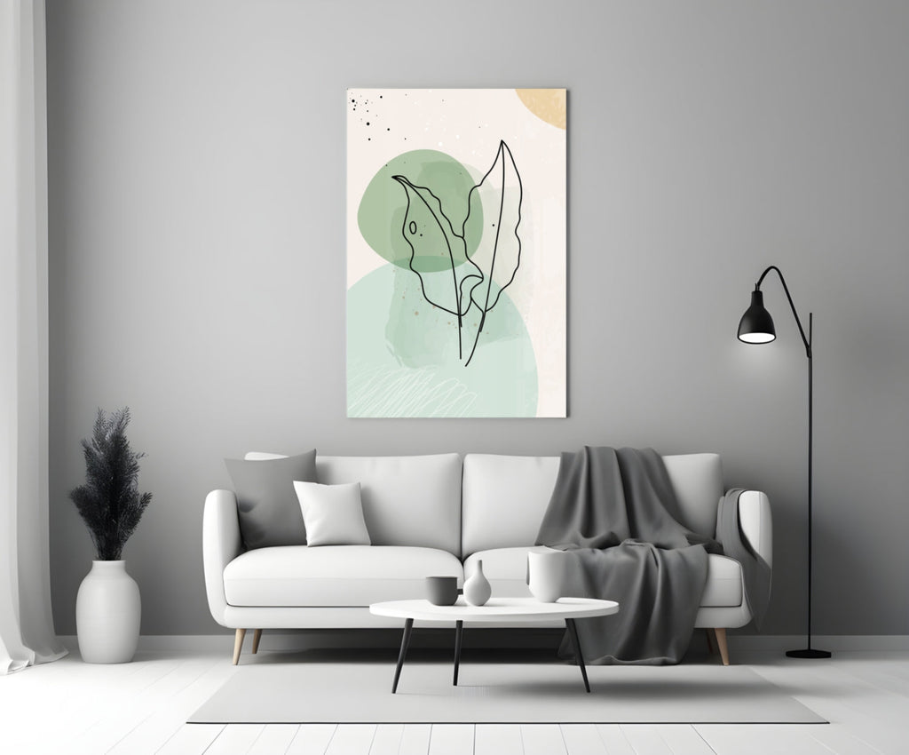 Abstract Shapes Glass Wall Art