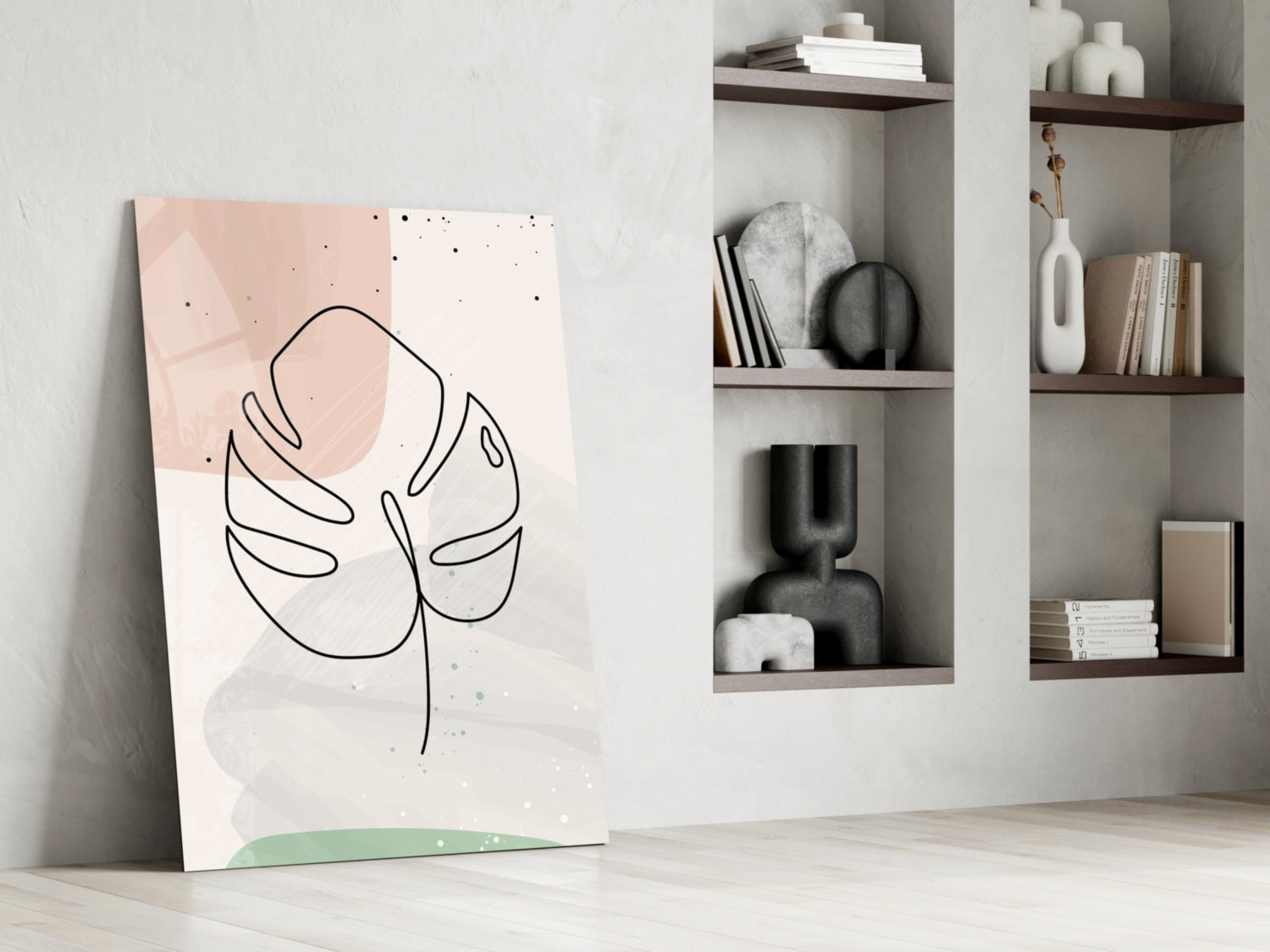 Abstract Shapes Glass Wall Art