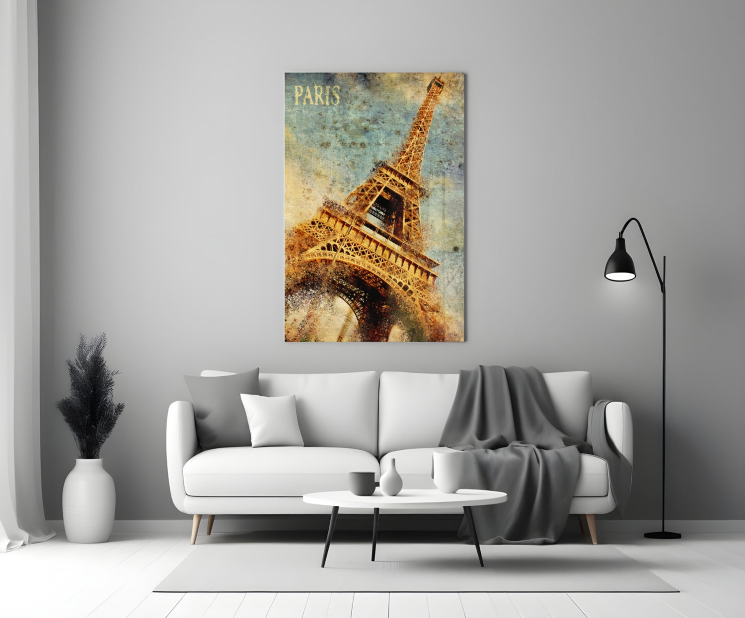 Eiffel Tower Glass Wall Art