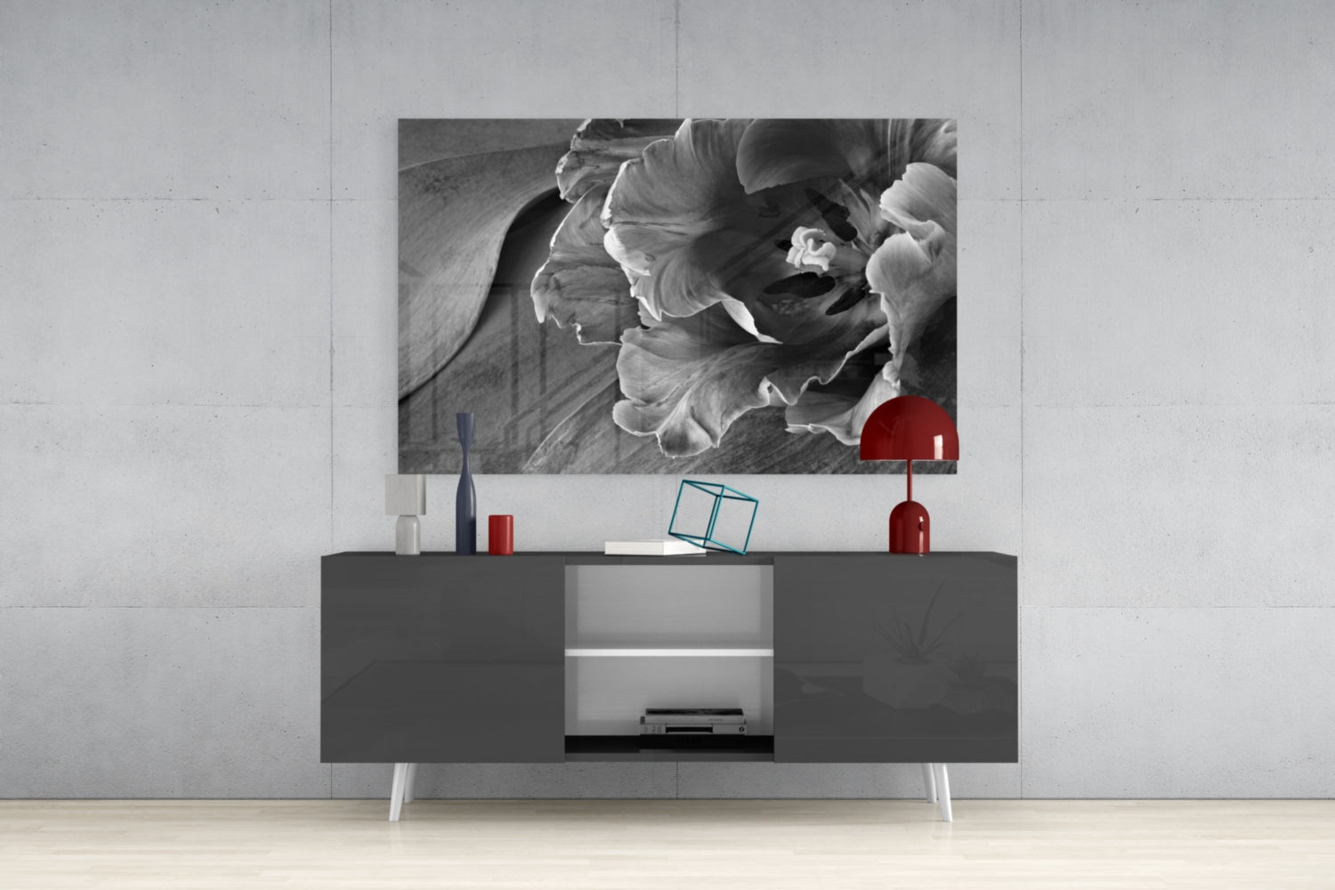 Flower Glass Wall Art