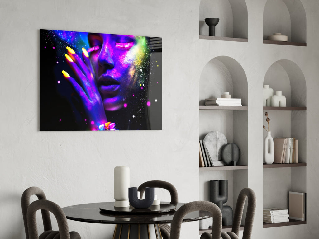 Neon Glass Wall Art