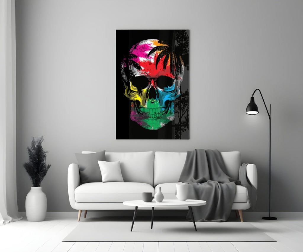 Skull Glass Wall Art