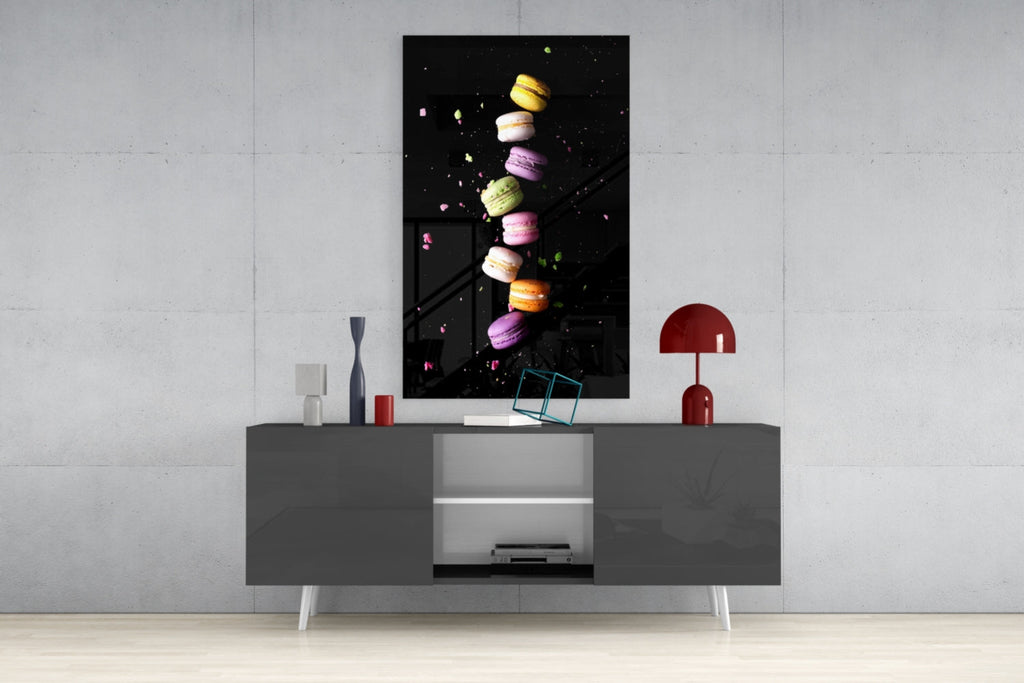 Macarons Glass Wall Art