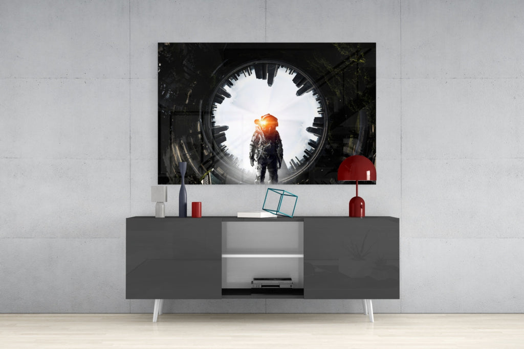 Astronaut Glass Wall Art