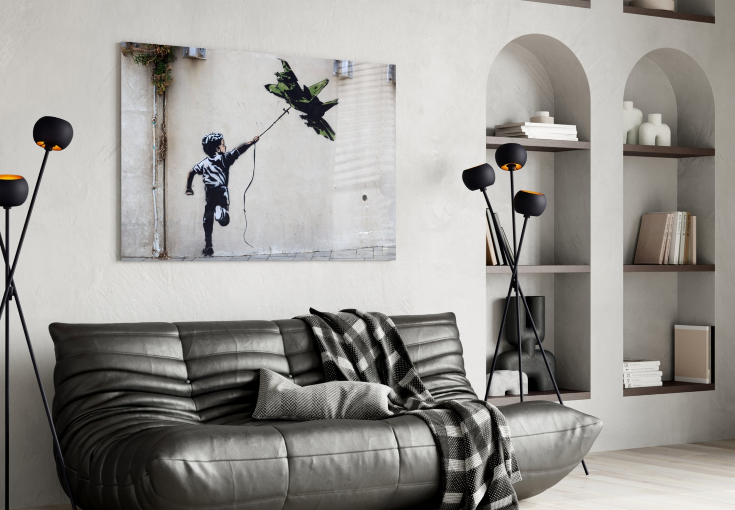 War Kite Glass Art