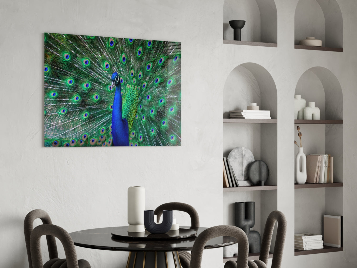 Peacock Glass Art