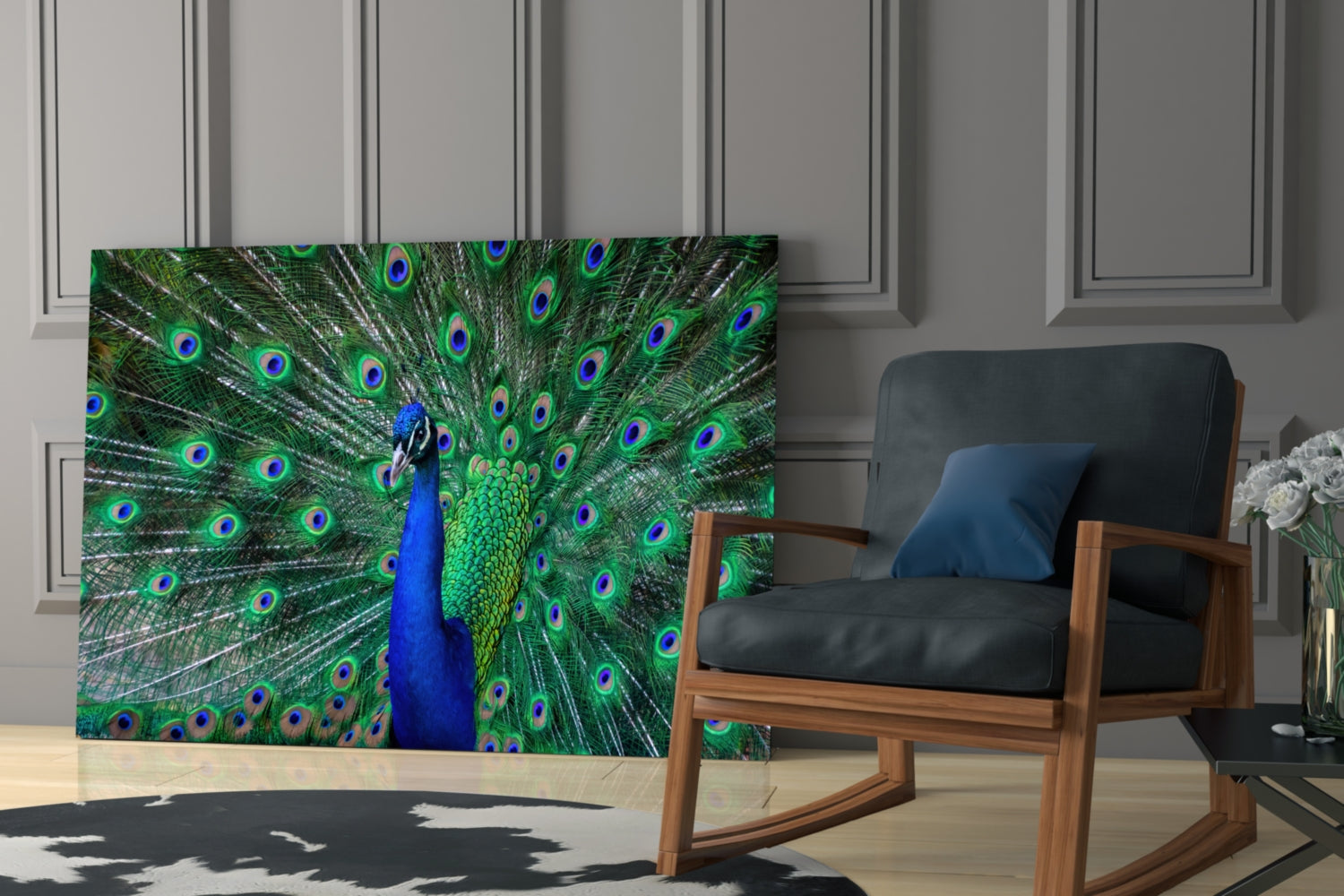Peacock Glass Art