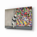 Behind the Curtain Glass Art