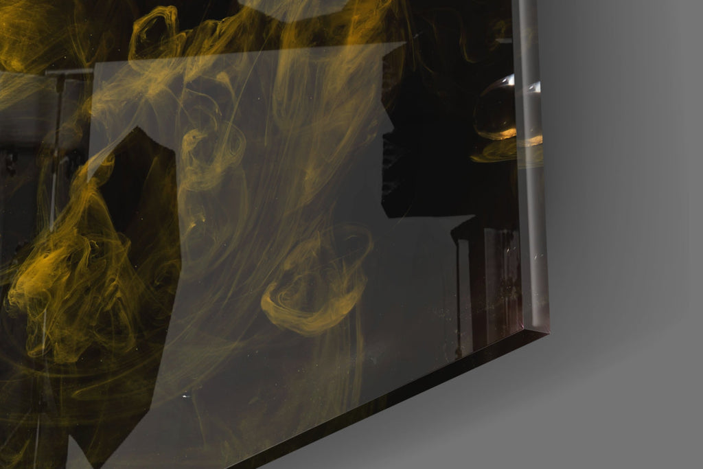 Yellow Smoke Glass Wall Art
