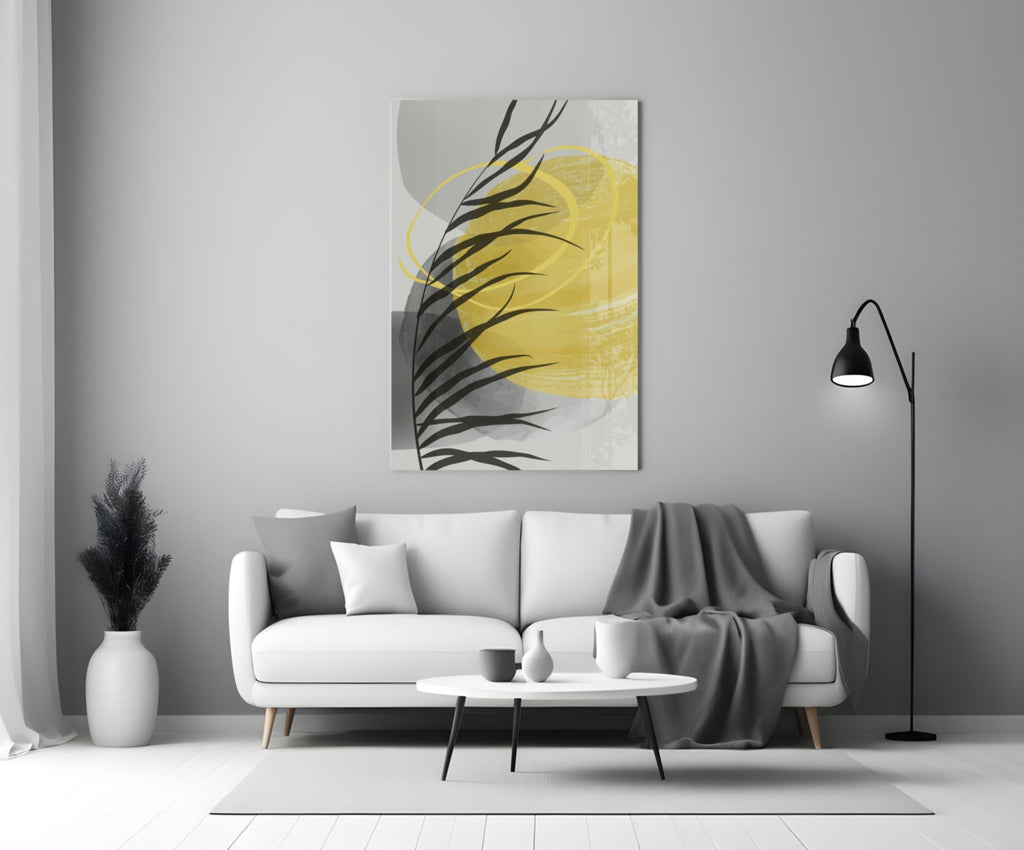 Autumn Yellow Glass Wall Art