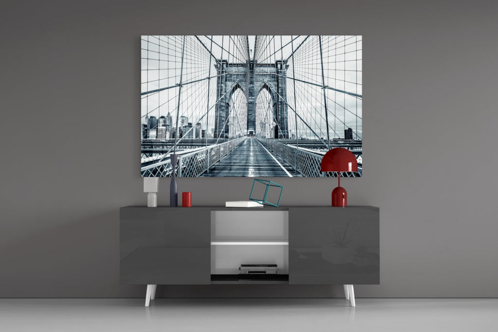 Brooklyn Bridge Glass Wall Art
