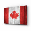 Flag of Canada Glass Wall Art