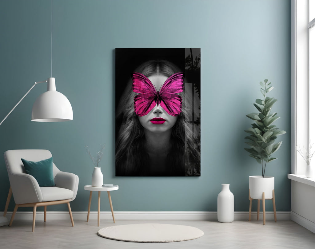 Butterfly Eyes Glass Wall Art