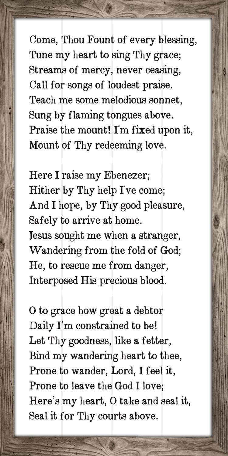 Come Thou Fount - Canvas