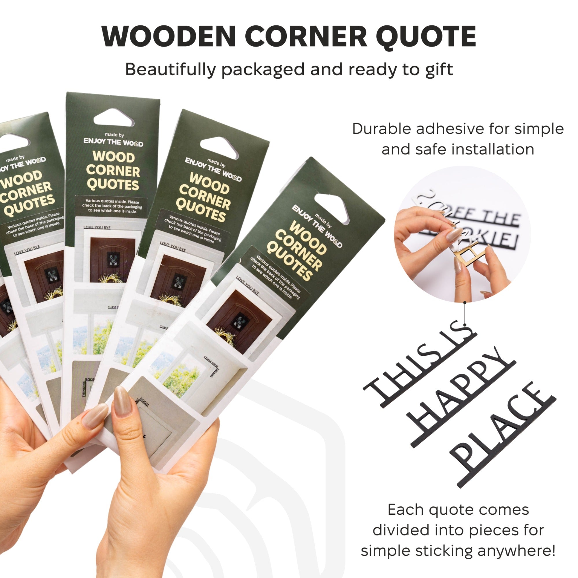 Wooden Corner Quote – Hands Off the Cookie!