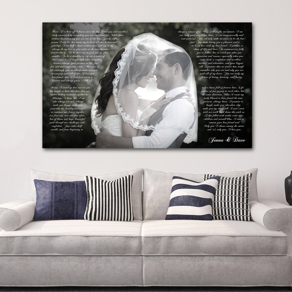 2nd Anniversary Gift - A Personalized Word Art Canvas