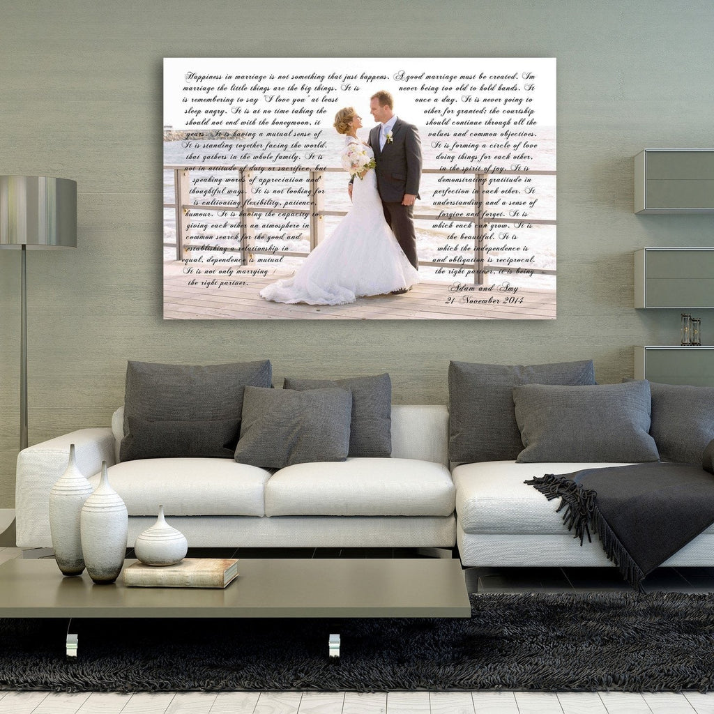 2nd Anniversary Gift - A Personalized Word Art Canvas