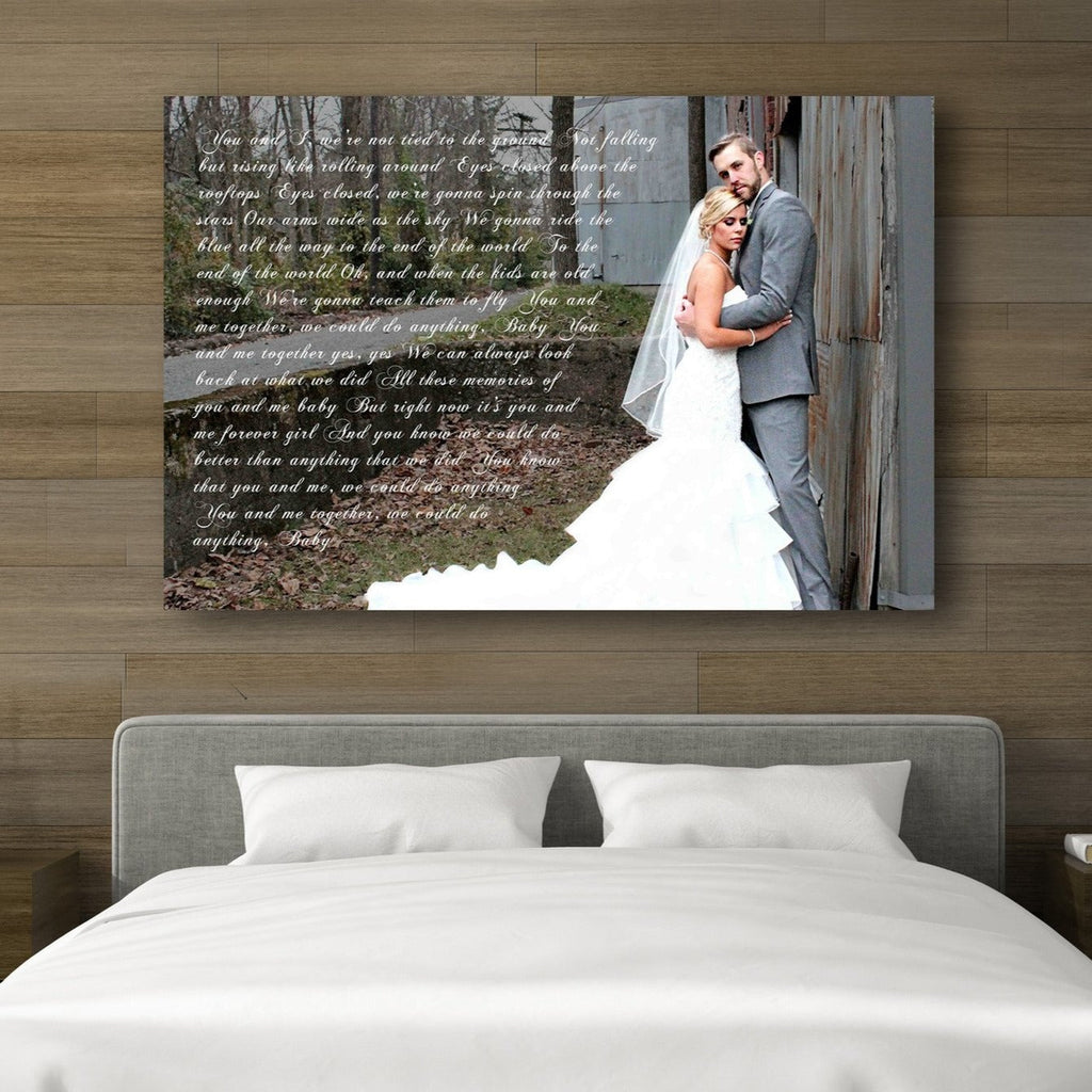 2nd Anniversary Gift - A Personalized Word Art Canvas