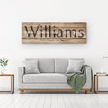Last Name Sign - Rustic Brown