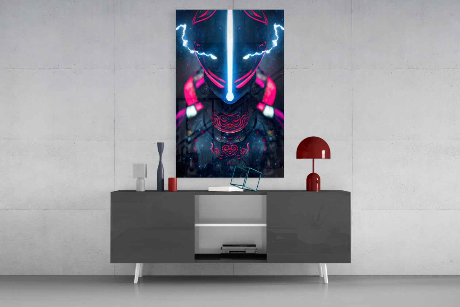 Thunder Fighter Glass Wall Art  || Designer Collection