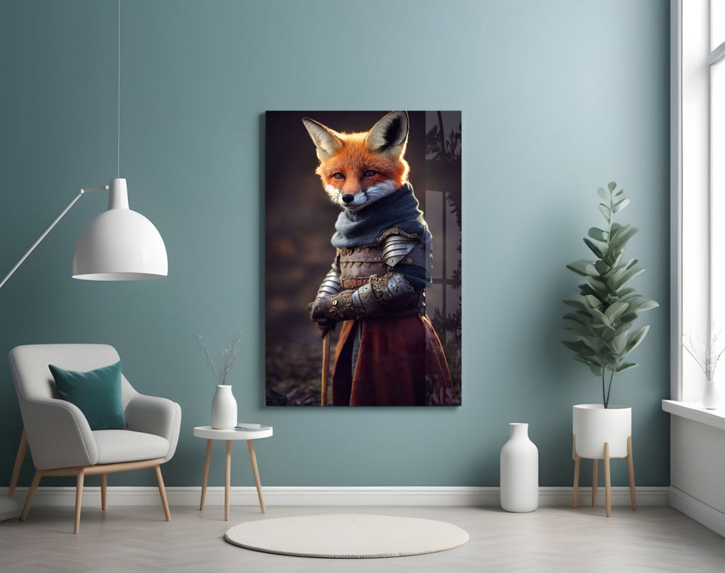 The Fox Glass Wall Art || Designer Collection