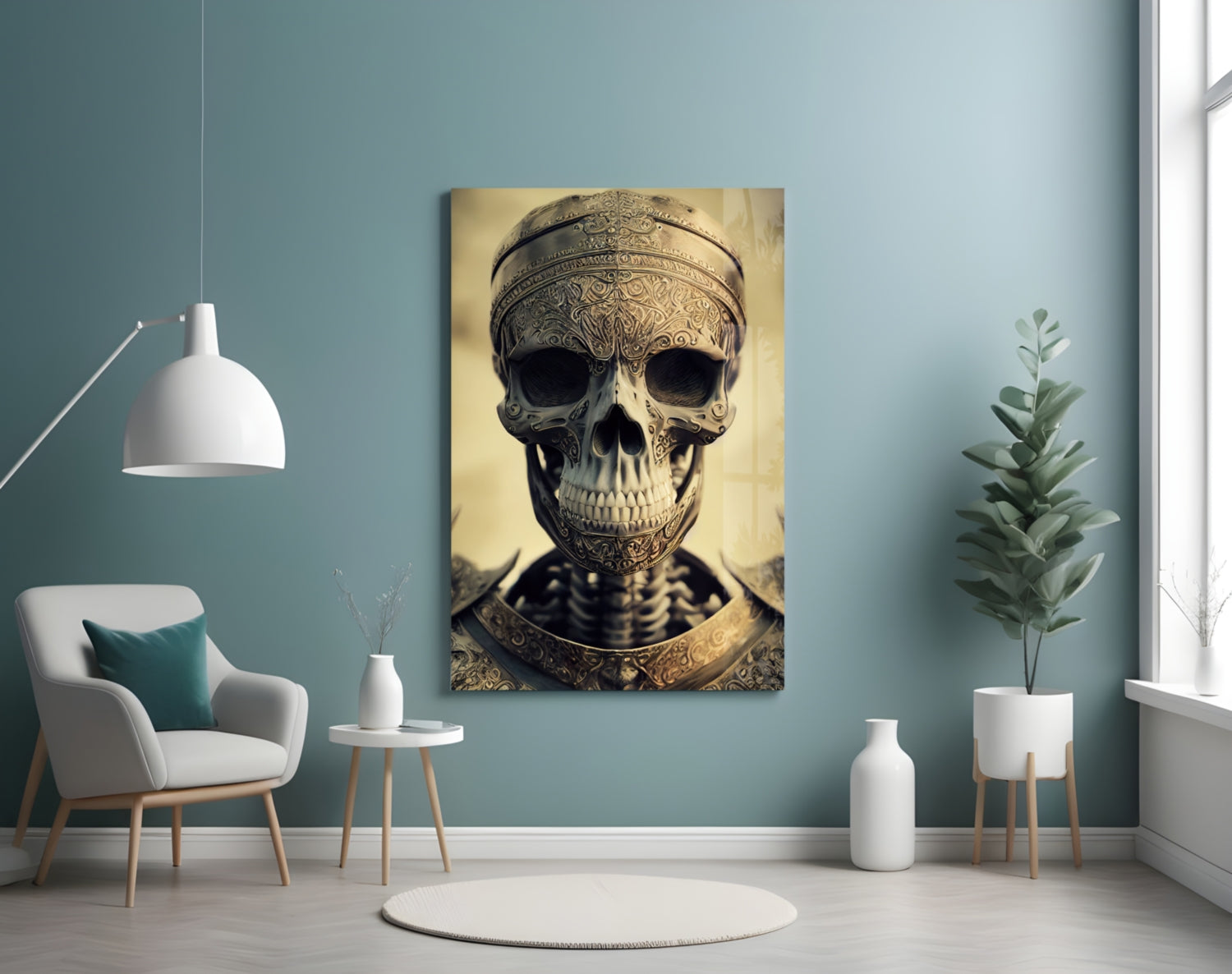 The Immortal Fighter Glass Wall Art || Designer Collection