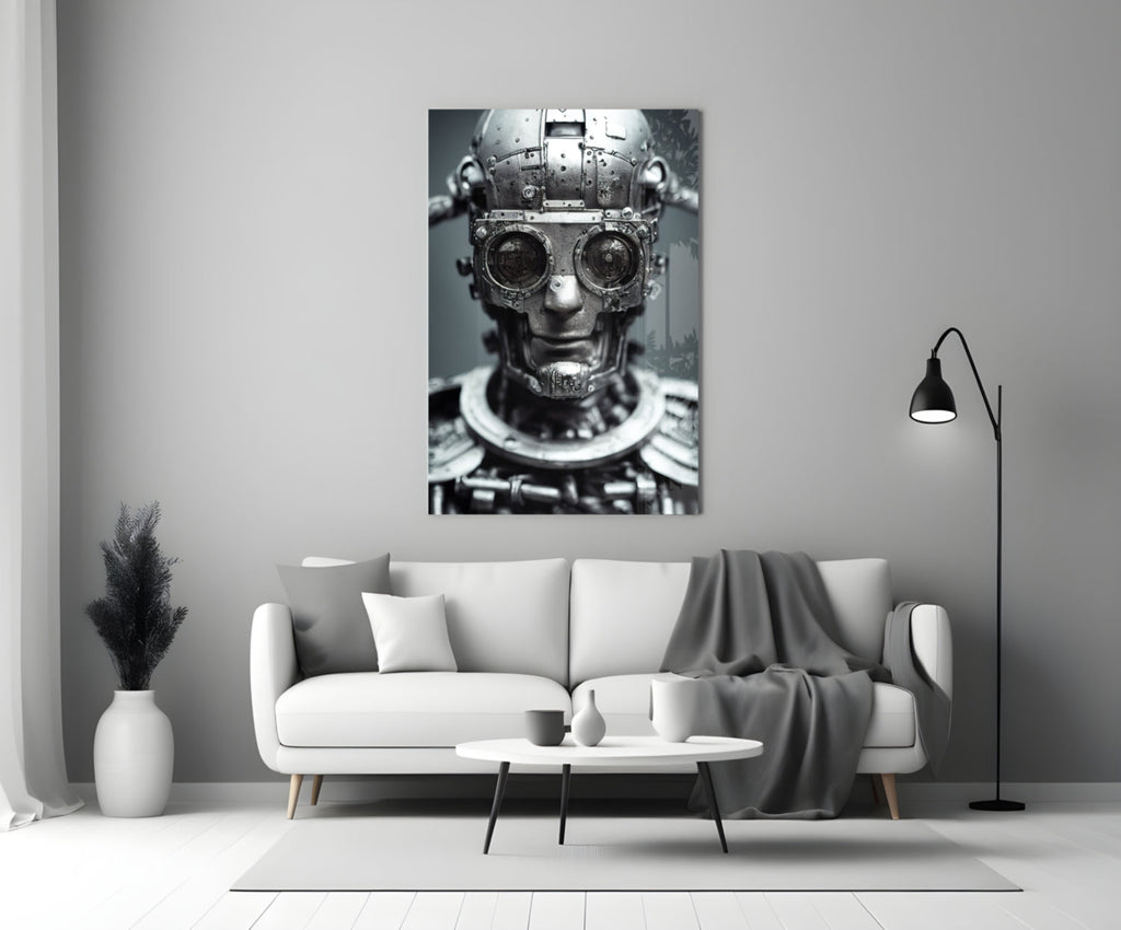 Humachine" Glass Wall Art  || Designer Collection