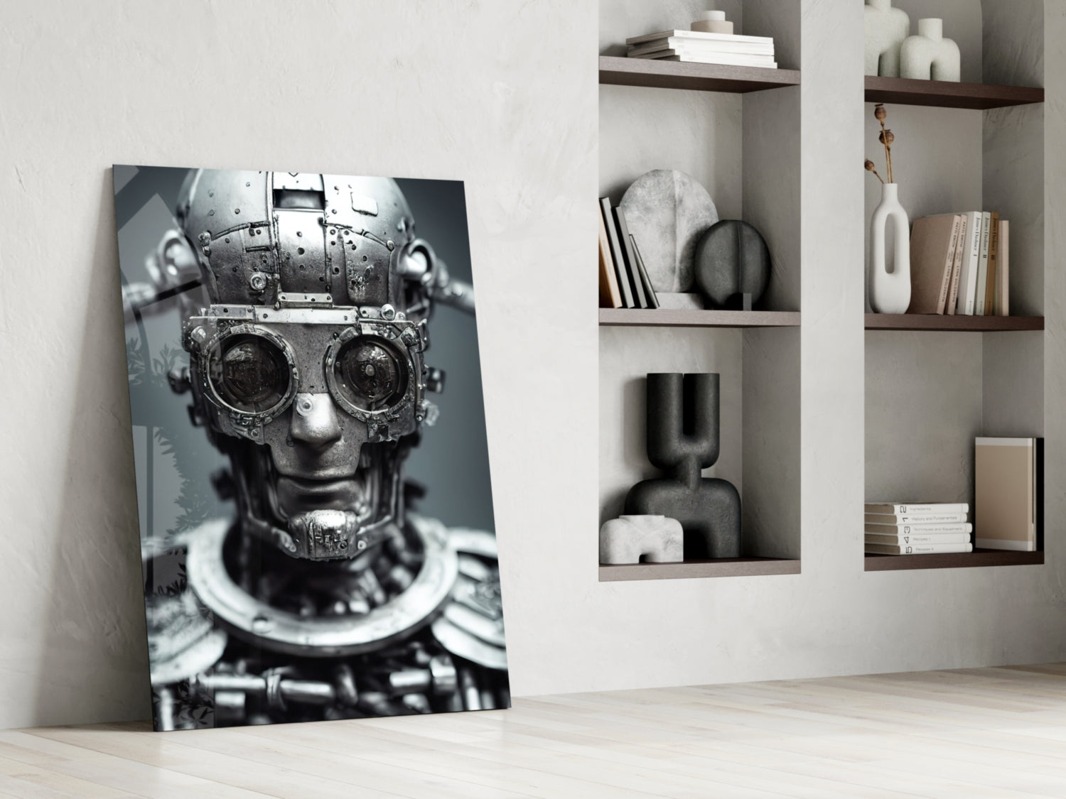 Humachine" Glass Wall Art  || Designer Collection
