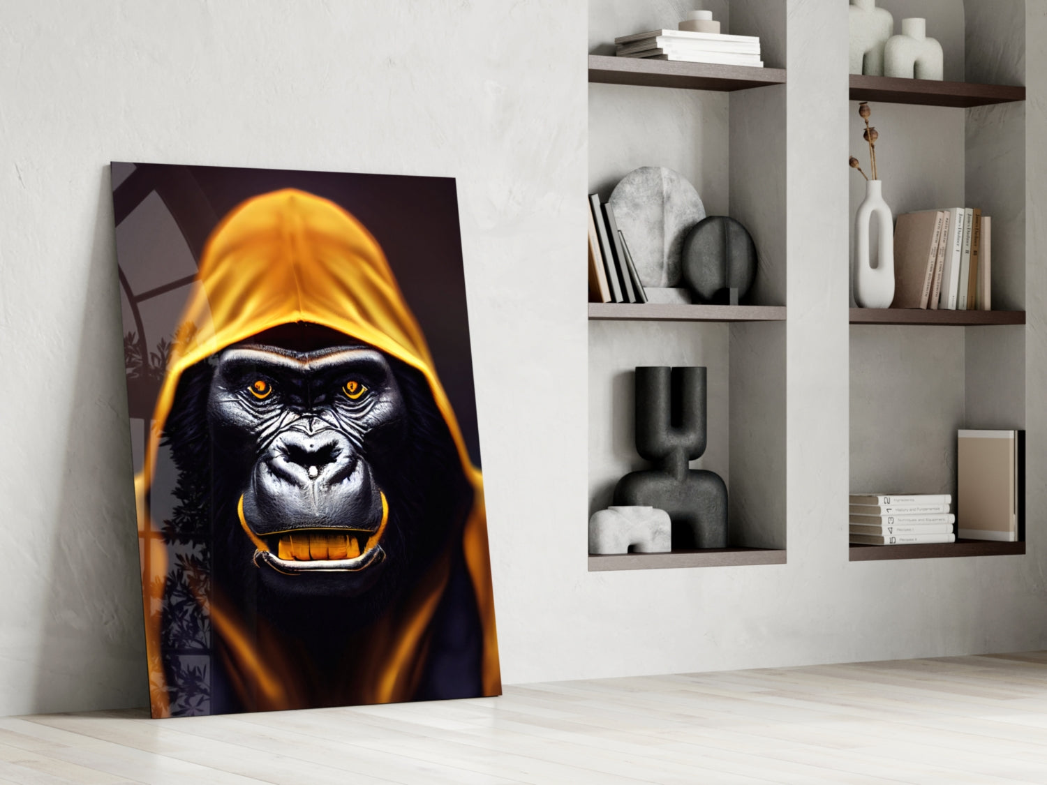 Angry Smile Glass Wall Art  || Designer Collection