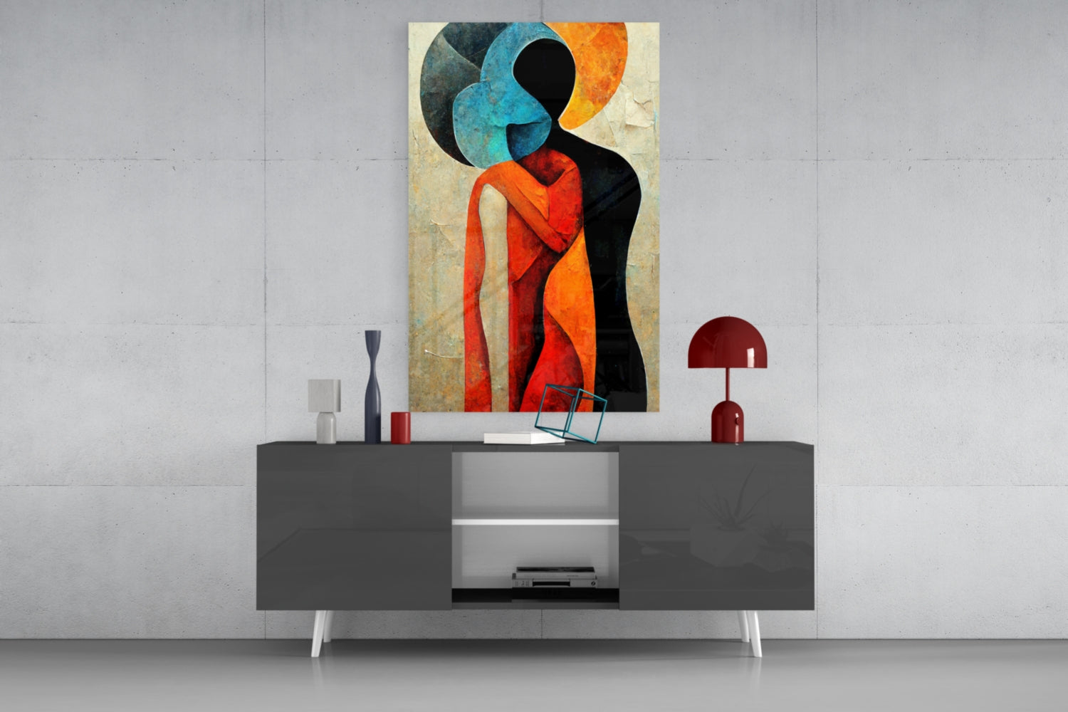 Hug Glass Wall Art  || Designer Collection