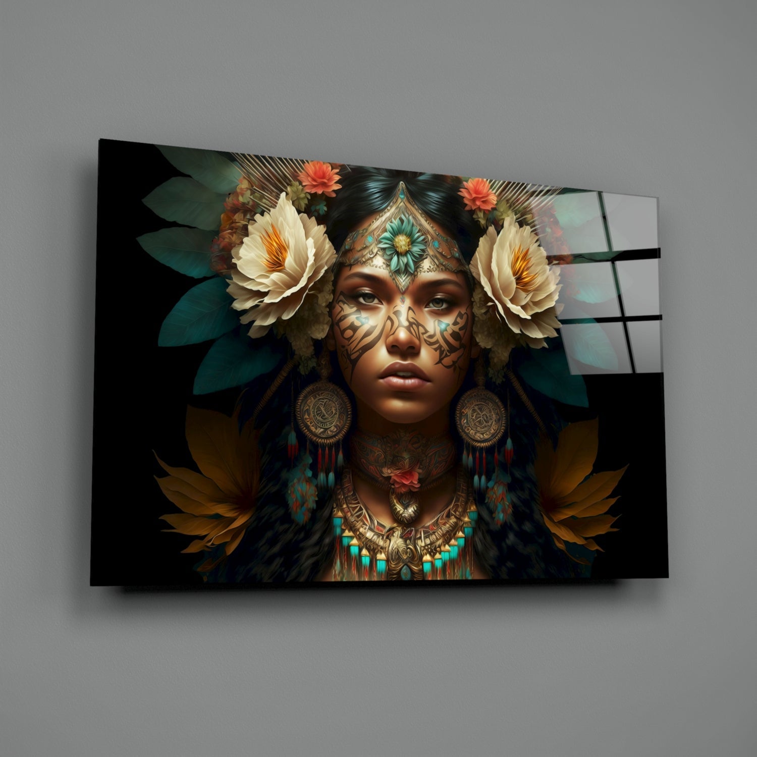Beauty of the Clan Glass Wall Art  || Designer Collection