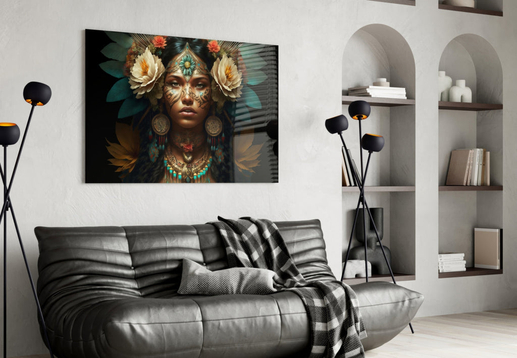 Beauty of the Clan Glass Wall Art  || Designer Collection