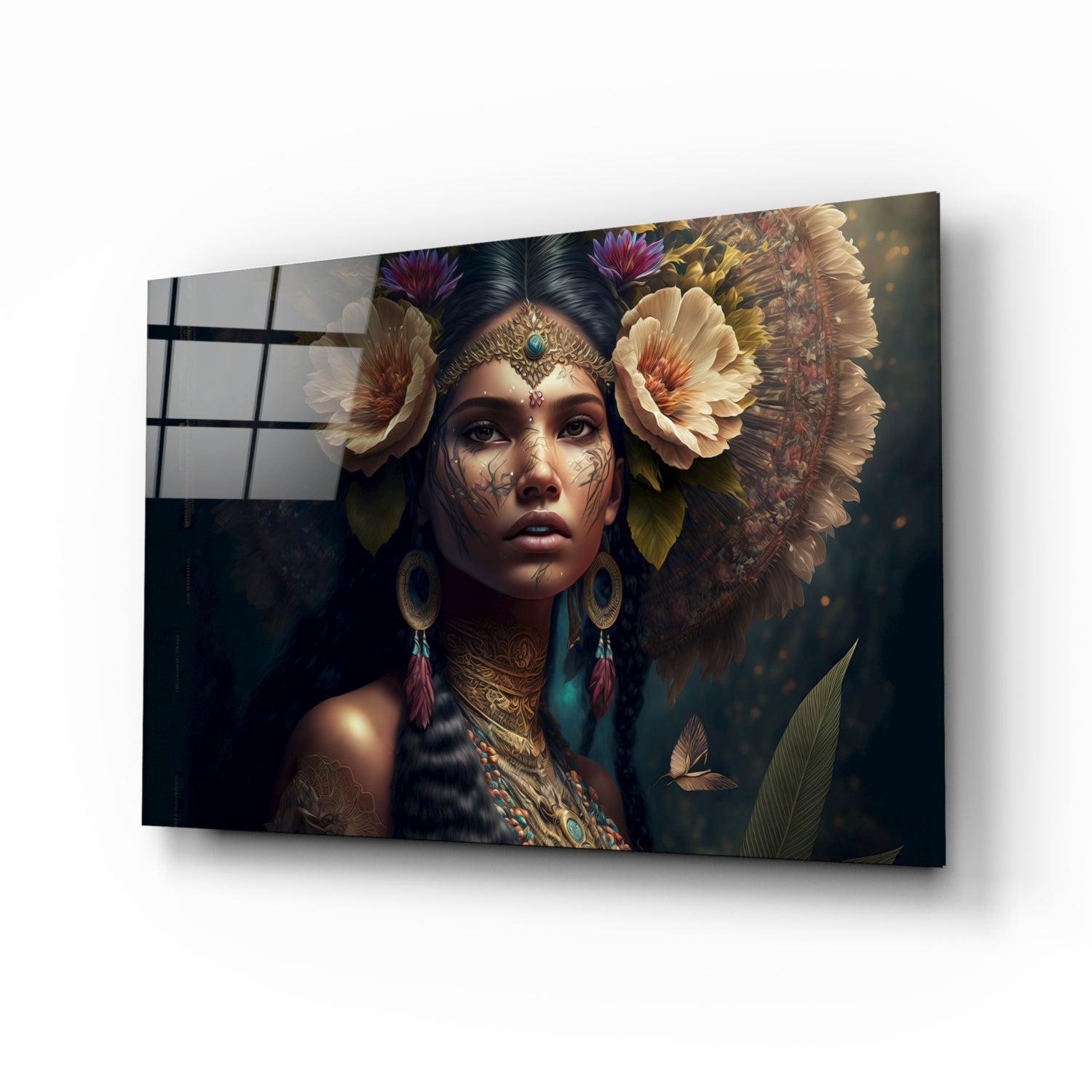Flower Master Glass Wall Art  || Designer Collection