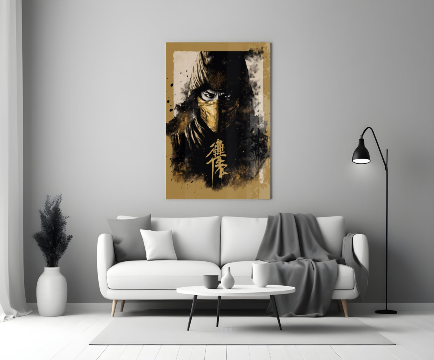 Master Fighter Glass Wall Art  || Designer Collection