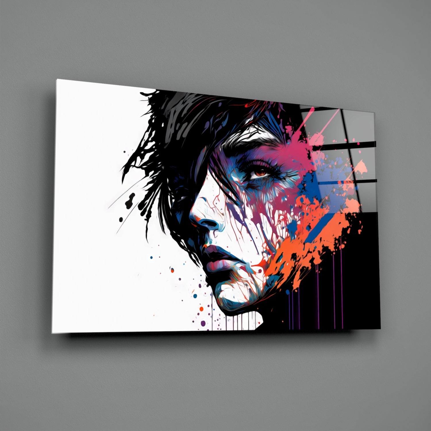 Rebel Beauty Glass Wall Art  || Designer Collection