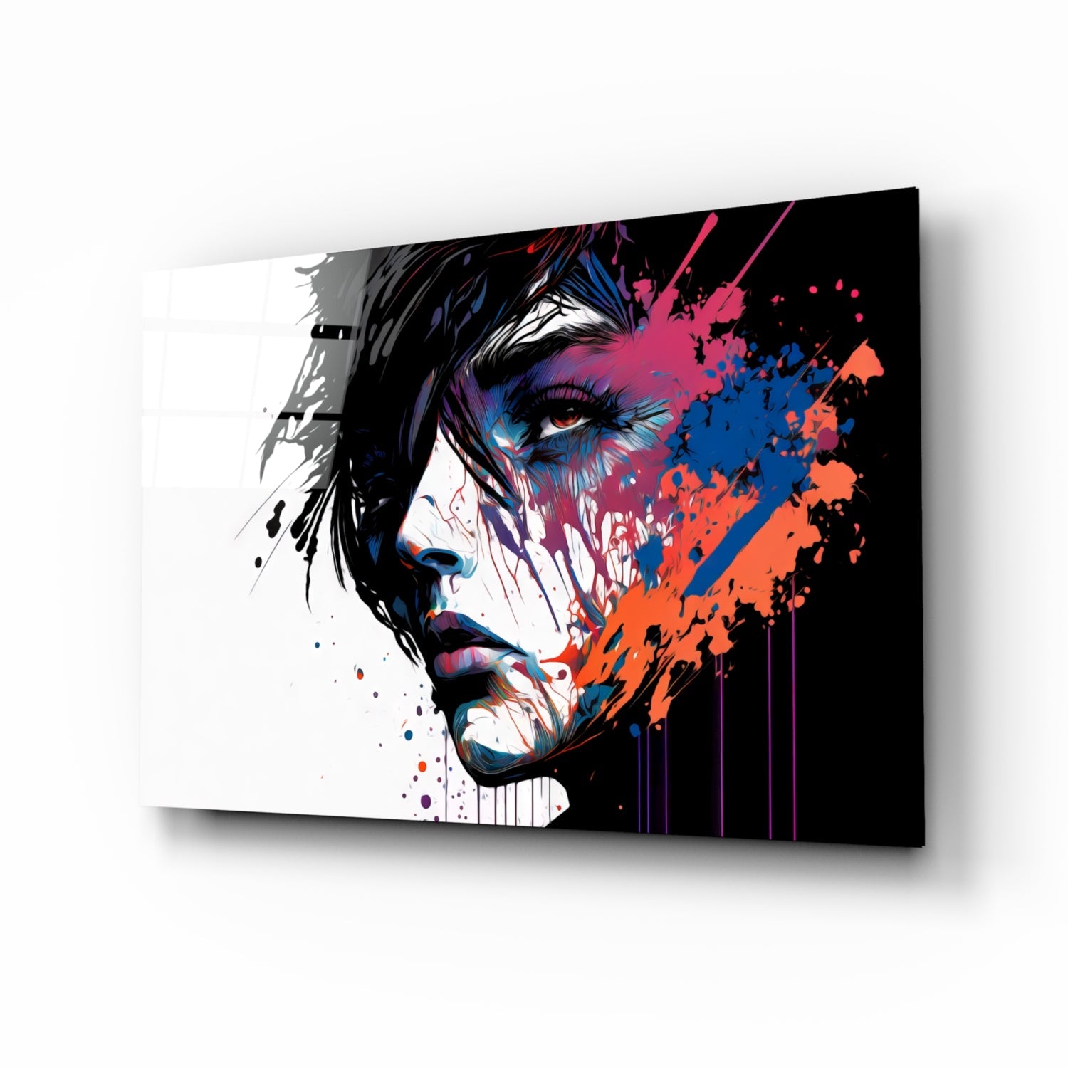 Rebel Beauty Glass Wall Art  || Designer Collection