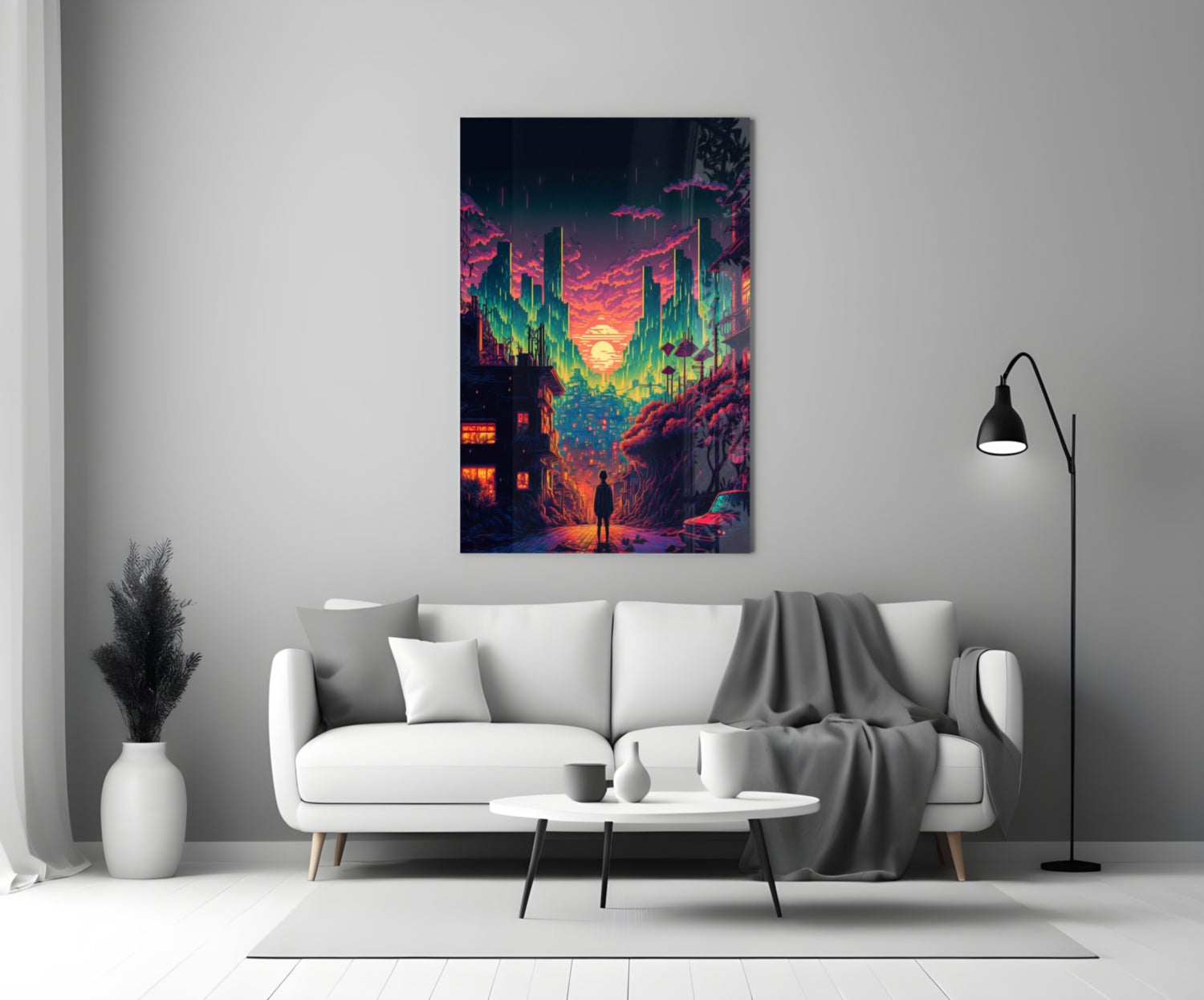 Walk to the New Life Glass Wall Art  || Designers Collection