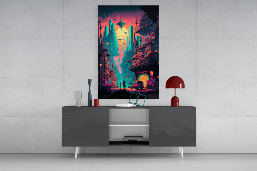 Dream of a New Life Glass Wall Art  || Designers Collection