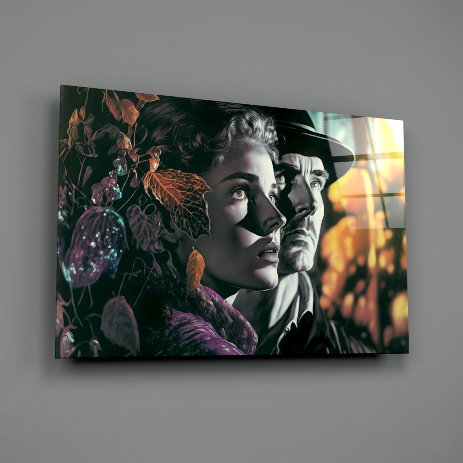 Nostalgic Scenes Glass Wall Art  || Designer Collection