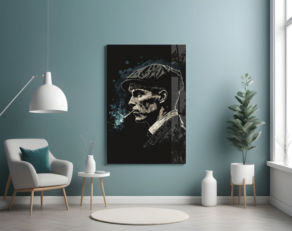 Thomas Shelby - Peaky Blinders Glass Wall Art  || Designer Collection