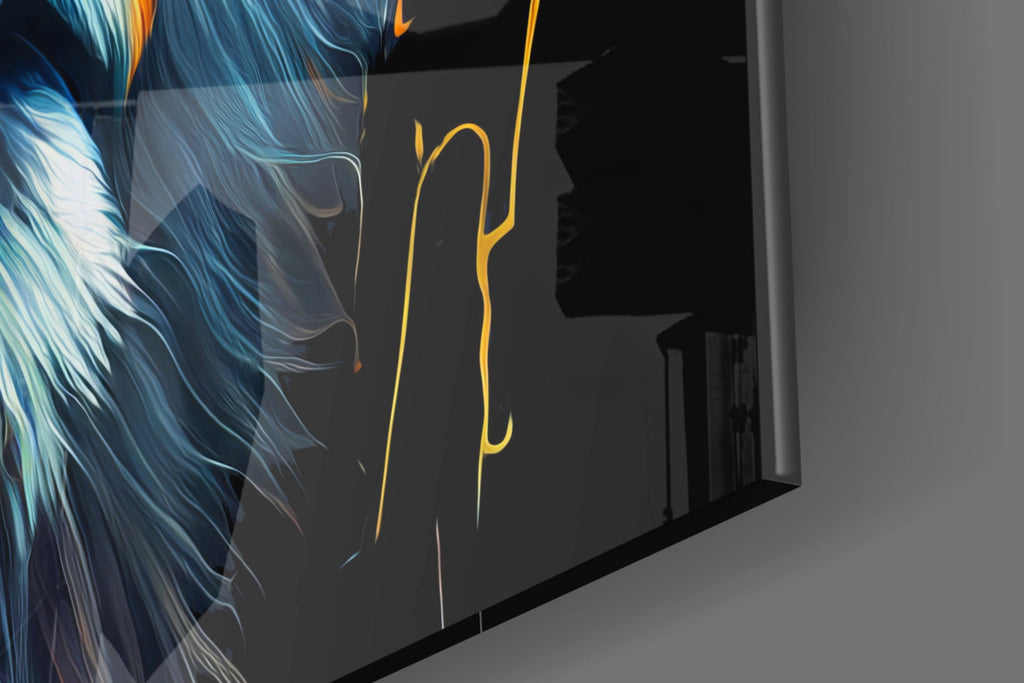 Nobility of the Lion Glass Wall Art  || Designer Collection