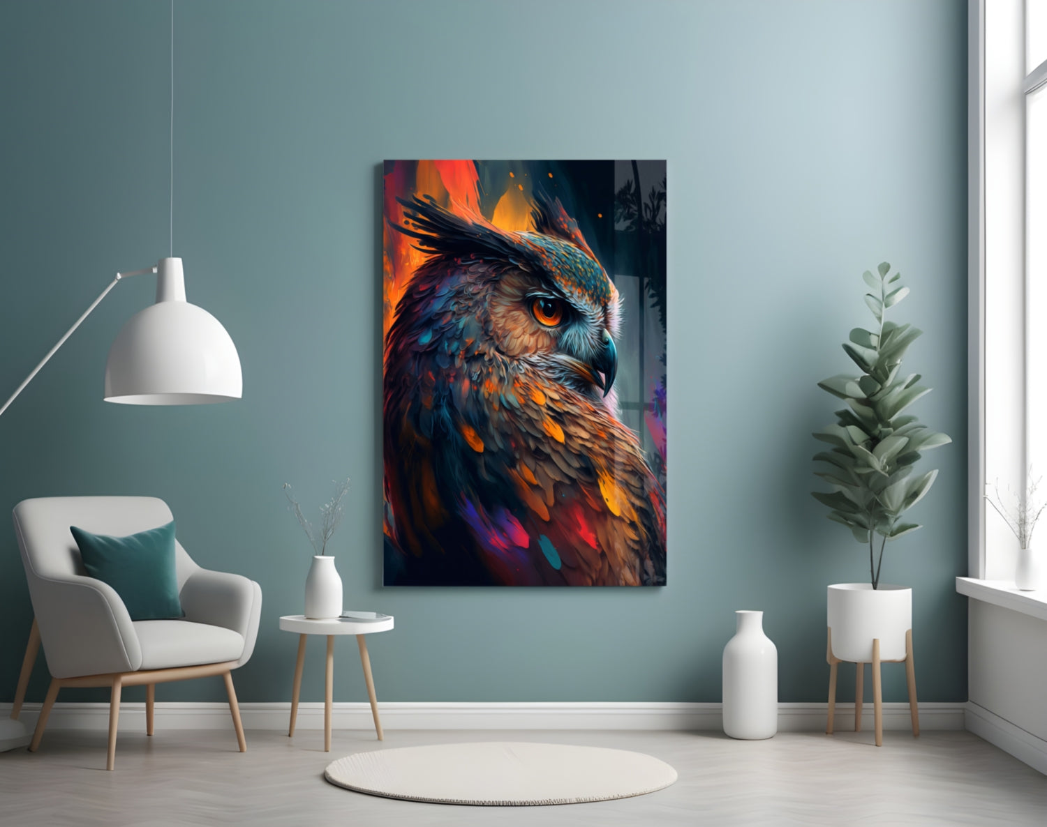 Owl's Eye Glass Wall Art  || Designer Collection