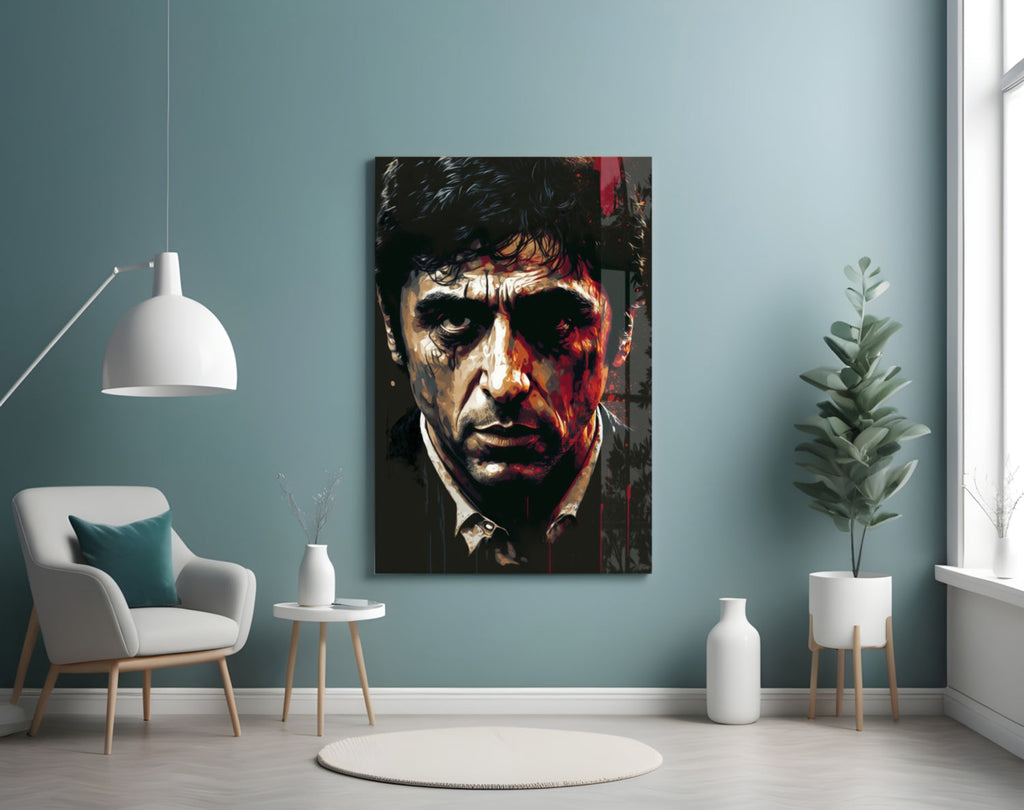 Al Pacino Glass Wall Art  || Designer Collection