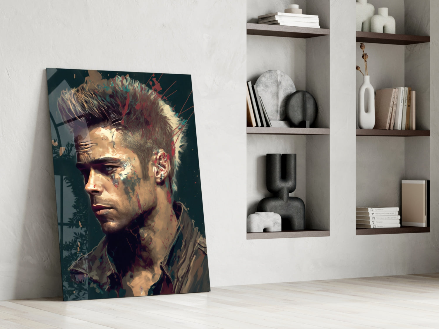Fight Club - Tyler Durden Glass Wall Art  || Designer Collection