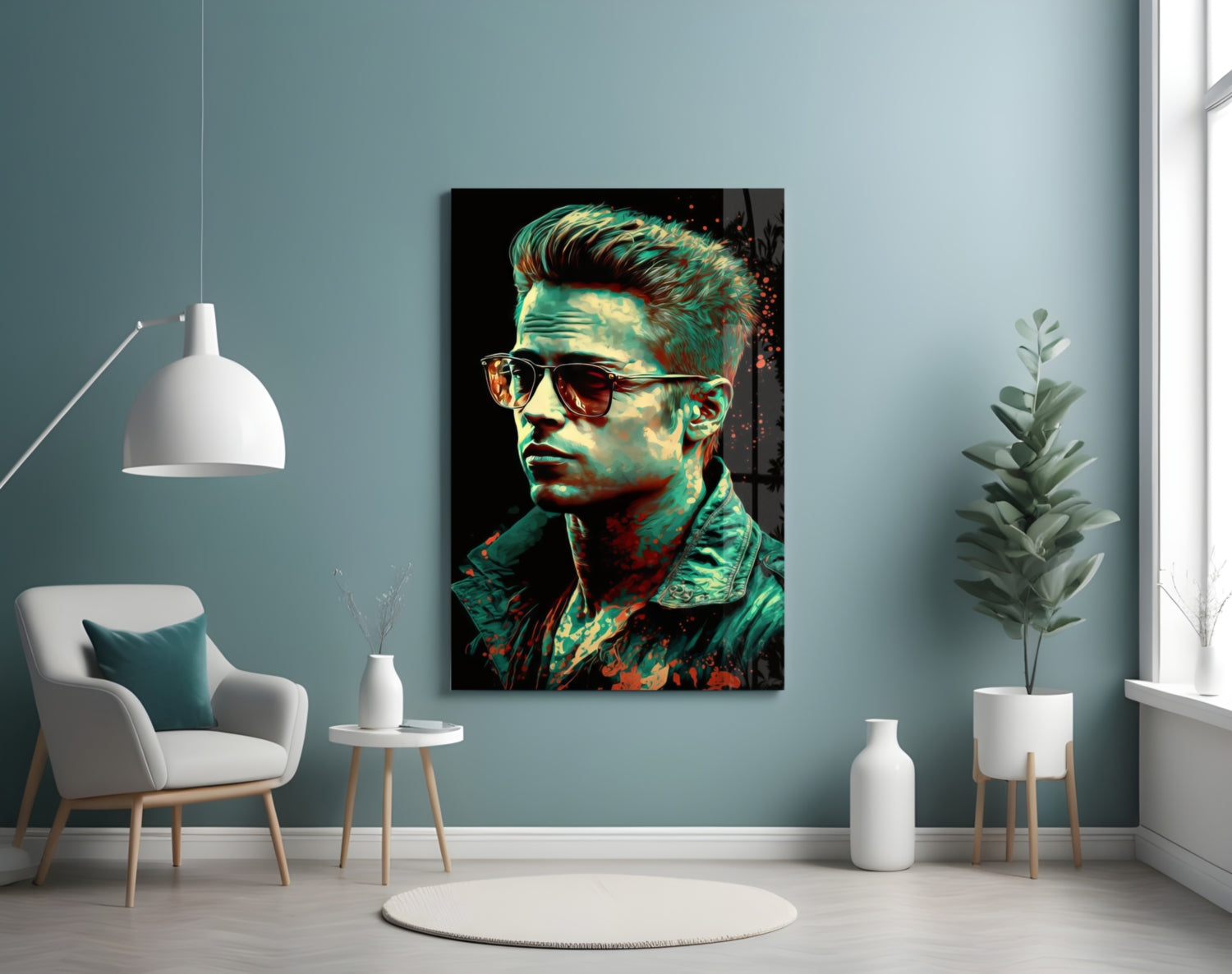 Fight Club - Tyler Durden Glass Wall Art  || Designer Collection