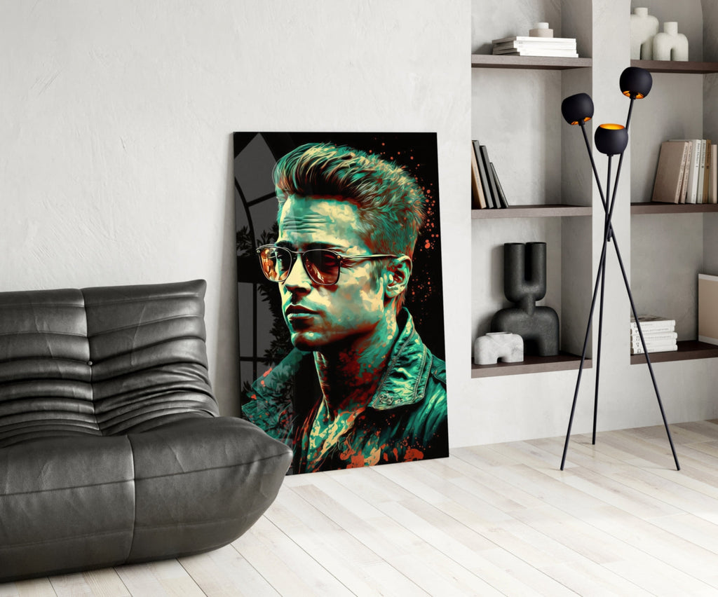Fight Club - Tyler Durden Glass Wall Art  || Designer Collection