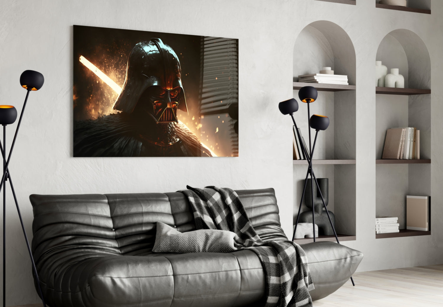Darth Vader Glass Wall Art  || Designers Collection